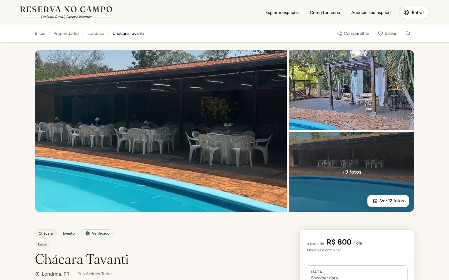 Reserva no Campo · Sistema 2